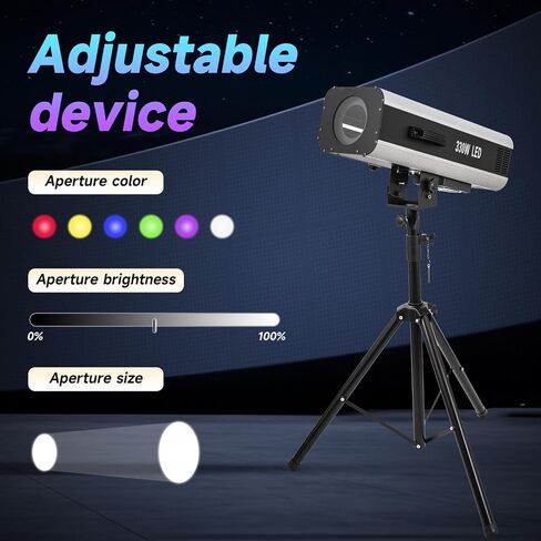 330w Follow Spotlight for Stage, 6 Color Adjustable Aperture and Zoom, with Tripod Mount, Suitable for Wedding and Concert DJ Stage Lighting in Saudi Arabia