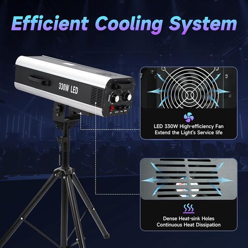 330w Follow Spotlight for Stage, 6 Color Adjustable Aperture and Zoom, with Tripod Mount, Suitable for Wedding and Concert DJ Stage Lighting in Saudi Arabia