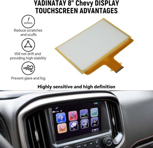 DJ080PA-01A LCD DIGITIZER شاشة تعمل باللمس متوافقة مع شيفروليه سيلفرادو ضاحية Tahoe GMC Yukon Sierra 2015-2018 شاشة عرض راديو التنقل استبدال DJ080PA-01G DJ080PA-01B in Kuwait