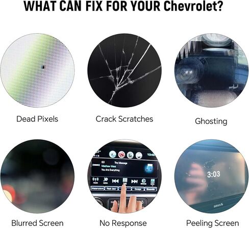 DJ080PA-01A LCD DIGITIZER شاشة تعمل باللمس متوافقة مع شيفروليه سيلفرادو ضاحية Tahoe GMC Yukon Sierra 2015-2018 شاشة عرض راديو التنقل استبدال DJ080PA-01G DJ080PA-01B in Kuwait