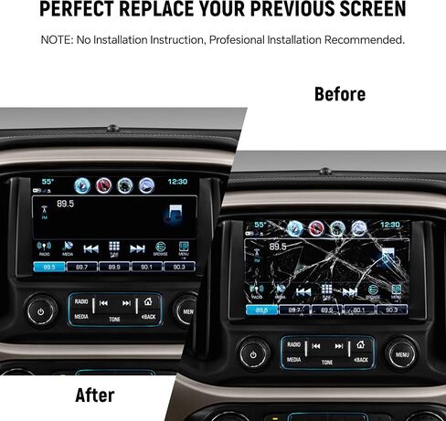 DJ080PA-01A LCD DIGITIZER شاشة تعمل باللمس متوافقة مع شيفروليه سيلفرادو ضاحية Tahoe GMC Yukon Sierra 2015-2018 شاشة عرض راديو التنقل استبدال DJ080PA-01G DJ080PA-01B in Kuwait