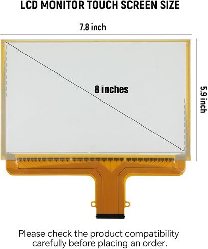 DJ080PA-01A LCD DIGITIZER شاشة تعمل باللمس متوافقة مع شيفروليه سيلفرادو ضاحية Tahoe GMC Yukon Sierra 2015-2018 شاشة عرض راديو التنقل استبدال DJ080PA-01G DJ080PA-01B in Kuwait
