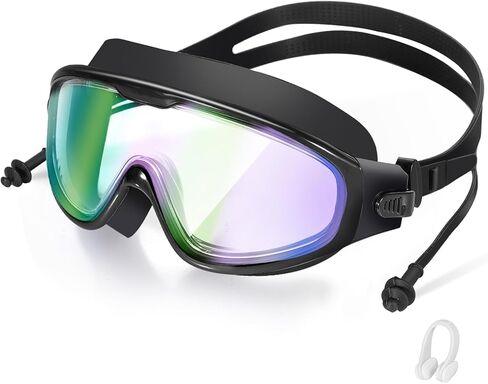 Swimming Goggles for Adults,Anti Fog,Leak-Proof, UV Protection,Wide View Swim Goggles,with Ear Plugs and Nose Plugs in Saudi Arabia