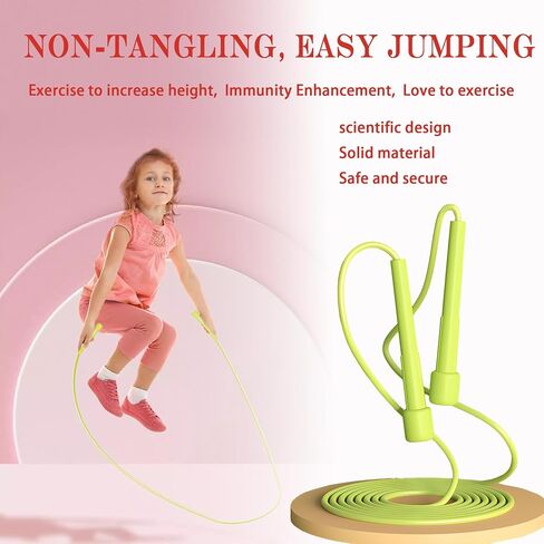 Kids Jump Rope, 3-Pack Set, Jump Rope for Kids 8-12, Beginners, and Adults - Lightweight, Tangle-Free, Adjustable PVC Rope - Jump Rope Kids, Jump Rope for Women (3 pcs) in Saudi Arabia