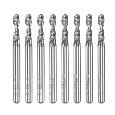 8pcs PCB Drill Bits 2.65mm Tungsten Carbide Spiral Flute Jewelry Engraving Print Circuit Board Micro Drill Bits 1/8" Shank(2.75mm) in Kuwait