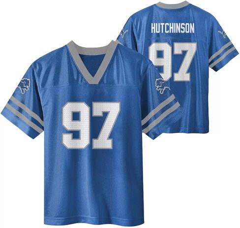 Aidan Hutchinson Detroit Lions Blue #97 NFL Infant Toddler Name and Number Team Color Home Player Football Jersey in Saudi Arabia
