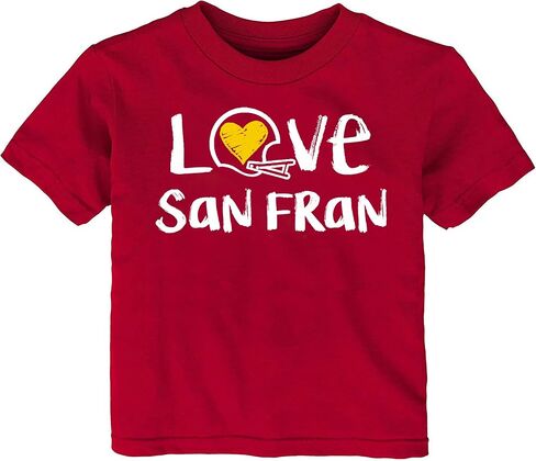 Football Love Chalk Art Baby/Toddler T-Shirt for San Francisco Fans in Saudi Arabia