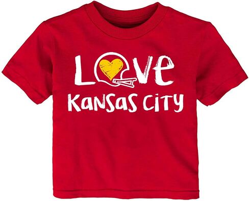 Love Football Chalk Art Baby/Toddler T-Shirt for Kansas City Fans in Saudi Arabia