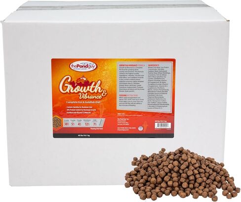 The Pond Guy Growth & Vibrance Fish Food for Endar Quality Koi & Goldfish ، Premium Protein Floating Caltes for Nutrition المتوازنة ، 12 رطلاً in Saudi Arabia