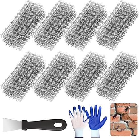 Moxweyeni 200 PCS من الفولاذ المقاوم للصدأ من الطوب من الطوب مقاوم للصدأ الأغطية لجدران الطوب ، يمكن قطع أغطية 2.75 بوصة أو تكديسها لملء ثقوب مختلفة من البكاء مع قفازات التثبيت وملعقة من الفولاذ المقاوم للصدأ in Saudi Arabia