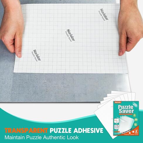 Ultra-Adhesion Transparent Puzzle Glue Sheets, 32 Puzzle Saver Sheets for Preserving Up to 4x1000-Piece Jigsaws in Kuwait