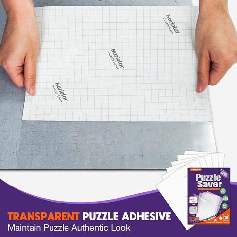 Ultra-Adhesion Transparent Puzzle Glue Sheets, 32 Puzzle Saver Sheets for Preserving Up to 4x1000-Piece Jigsaws in Kuwait