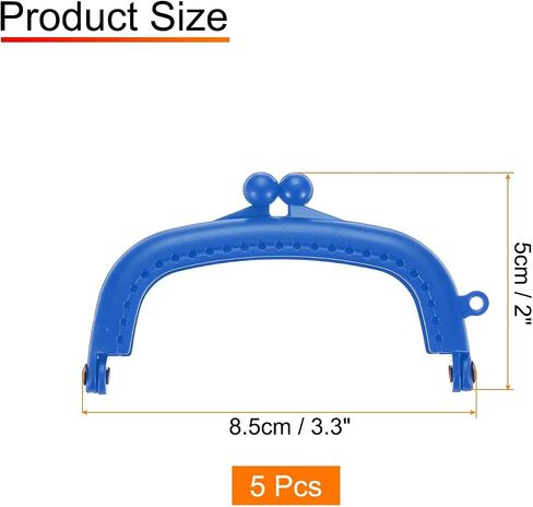 uxcell 5 Pcs Plastic Purse Frame, 8.5cm/3.3" Retro Arch Kiss Lock Clasp Frame Embossed for Purse Making, Handled Bag, Coin Bag Clutch Bag, Frame Hardware Replacements (White) in Saudi Arabia
