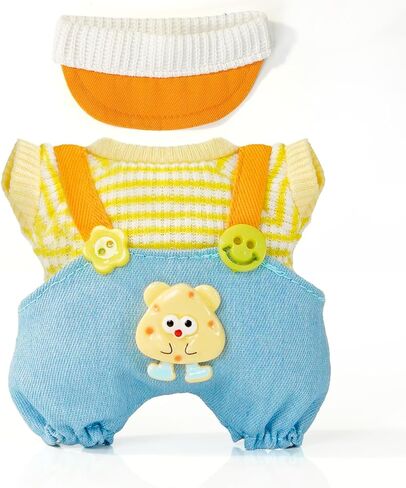 17cm Doll Clothes Set-6 Pcs Outfit Set -Cool Style Accessories for 17cm Dolls Clothing-Sweater+Cool Overalls+Small Camera+Shoes (NO Doll) in Saudi Arabia