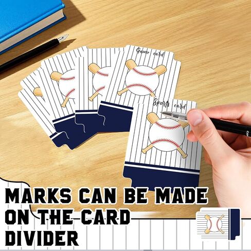 50pcs Football Card Dividers Plastic Index Card Storage Dividers with Tabs Card Separators for Sports Game Football Card Collection in Kuwait