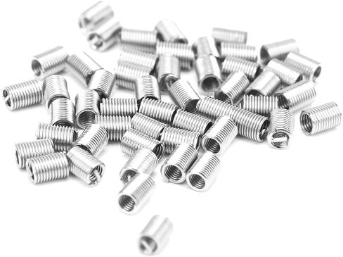 50pcs Wire Thread Insert Kit, 304 Stainless Steel NPT UNC 2-56 x 1-3D 0.435P Screws Sleeve Assortment Helical Type Coiled for Automotive Repairs(3D) in Saudi Arabia