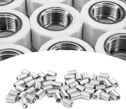 50pcs Wire Thread Insert Kit, 304 Stainless Steel NPT UNC 2-56 x 1-3D 0.435P Screws Sleeve Assortment Helical Type Coiled for Automotive Repairs(3D) in Saudi Arabia