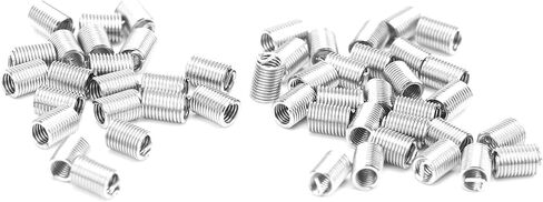 50pcs Wire Thread Insert Kit, 304 Stainless Steel NPT UNC 2-56 x 1-3D 0.435P Screws Sleeve Assortment Helical Type Coiled for Automotive Repairs(3D) in Saudi Arabia