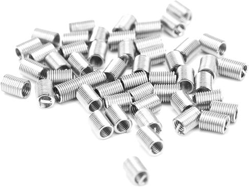 50pcs Wire Thread Insert Kit, 304 Stainless Steel NPT UNC 2-56 x 1-3D 0.435P Screws Sleeve Assortment Helical Type Coiled for Automotive Repairs(3D) in Saudi Arabia