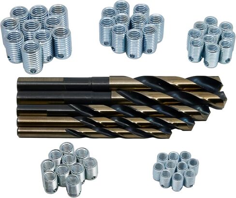 Self-Locking Threaded Insert Kit, Thin Wall, Fractional Sizing, Hard, 55 pcs in Kuwait