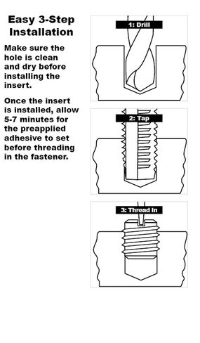 E-Z Lok Externally Threaded Insert, C12L14 Carbon Steel, Meets AISI 12L14, 7/16"-20 Internal Threads, 9/16"-12 External Threads, 0.562" Length, Made in US (Pack of 5) in Saudi Arabia