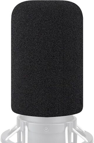 SOULWIT Protective Microphone Foam Cover Pop Filter for HyperX QuadCast/QuadCast S/QuadCast 2S Microphone Sets, WindScreen with High-Density Foam - Black in Kuwait