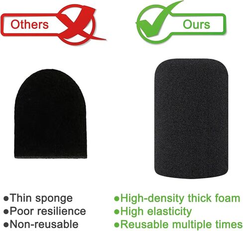 SOULWIT Protective Microphone Foam Cover Pop Filter for HyperX QuadCast/QuadCast S/QuadCast 2S Microphone Sets, WindScreen with High-Density Foam - Black in Kuwait