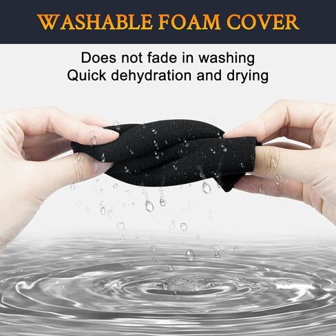 SOULWIT Protective Microphone Foam Cover Pop Filter for HyperX QuadCast/QuadCast S/QuadCast 2S Microphone Sets, WindScreen with High-Density Foam - Black in Kuwait