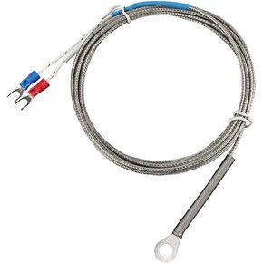 5mm Hole Washer K/E Type Thermocouple Temperature Sensor Probe 1/2/3/4/5M Cable 1Pcs(K Type 5M) in Saudi Arabia