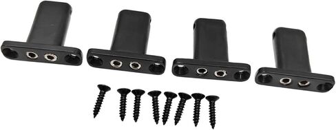 Generic 4 String Guitar Locking Nut Bass Guitar Bridge Strings Locks Compact Easy Mounting Spare Parts, Black in Saudi Arabia