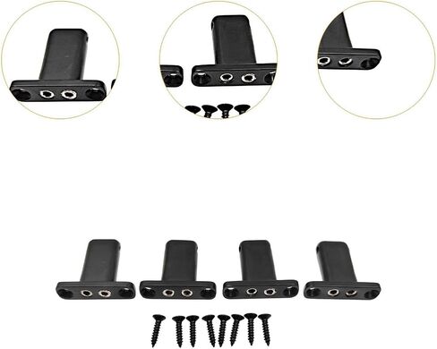Generic 4 String Guitar Locking Nut Bass Guitar Bridge Strings Locks Compact Easy Mounting Spare Parts, Black in Saudi Arabia