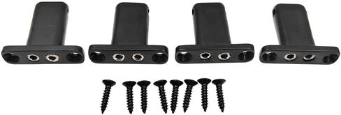 Generic 4 String Guitar Locking Nut Bass Guitar Bridge Strings Locks Compact Easy Mounting Spare Parts, Black in Saudi Arabia