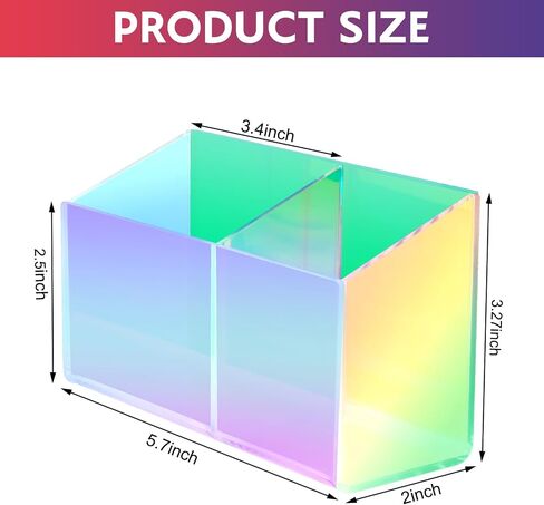 Magnetic Dry Erase Marker Holder for Whiteboard，Acrylic Magnetic Pen Holder for Fridge, 2 Compartments Whiteboard for Office, Home, Locker(Clear) in Kuwait