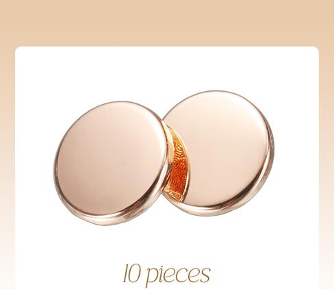HARFINGTON 10pcs 18L Metal Round Buttons 11.5mm 15/32" Zinc Alloy Shank Flat Sewing Button Craft Replacement Buttons for Clothing Decoration DIY Accessories, Sand Gold in Saudi Arabia