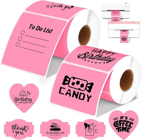 3x2'' Holographic Thermal Labels,3 Rolls Square Label Sticker for Phomemo 241BT for MUNBYN 130B/RW402B Printer,600Pcs Waterproof Label Paper for Address/Logo/Barcode/Price/Thanks in Kuwait