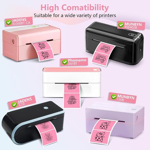 3x2'' Holographic Thermal Labels,3 Rolls Square Label Sticker for Phomemo 241BT for MUNBYN 130B/RW402B Printer,600Pcs Waterproof Label Paper for Address/Logo/Barcode/Price/Thanks in Kuwait