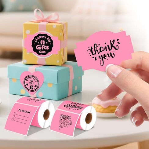 3x2'' Holographic Thermal Labels,3 Rolls Square Label Sticker for Phomemo 241BT for MUNBYN 130B/RW402B Printer,600Pcs Waterproof Label Paper for Address/Logo/Barcode/Price/Thanks in Kuwait