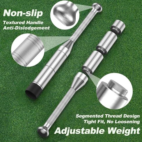 Adjustable Premium Steel Club for Strength Training, 6-in-1 Indian Club for Full Body Workouts, Rehab, Stretching & Rotational Training, 6 Weight Options(6.3-17.6Lbs) Mace for Men & Women in Saudi Arabia