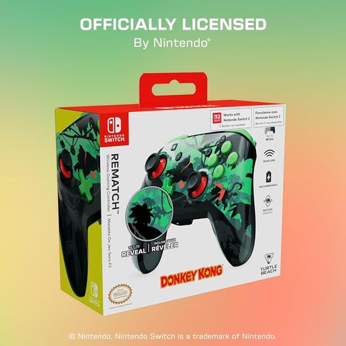 Turtle Beach Rematch Wireless Controller: Invincible Mario - Nintendo Switch/Switch Lite/Switch - OLED Model, Nintendo Switch 2, Glows in the Dark, Rechargeable Battery in Saudi Arabia