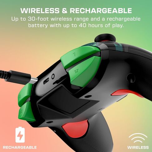 Turtle Beach Rematch Wireless Controller: Invincible Mario - Nintendo Switch/Switch Lite/Switch - OLED Model, Nintendo Switch 2, Glows in the Dark, Rechargeable Battery in Saudi Arabia