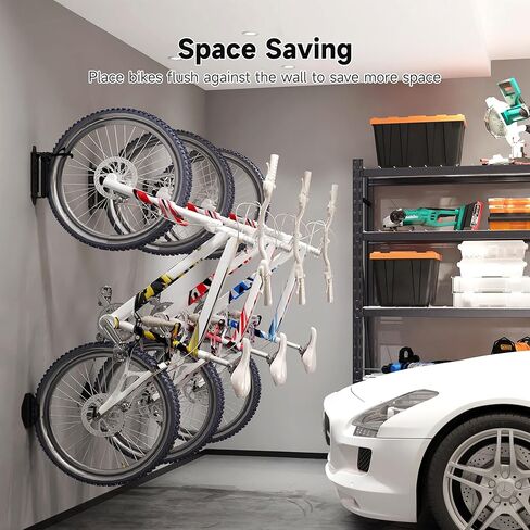 Suptek 2 عبوات من جدار رف الدراجة العمودي - شماعات دراجة مرآب للجراج الشاقية للتخزين الداخلي ، يسهل تعليقها وفصلها ، تدعم ما يصل إلى 132 رطل ، BYPA01-2 in Kuwait