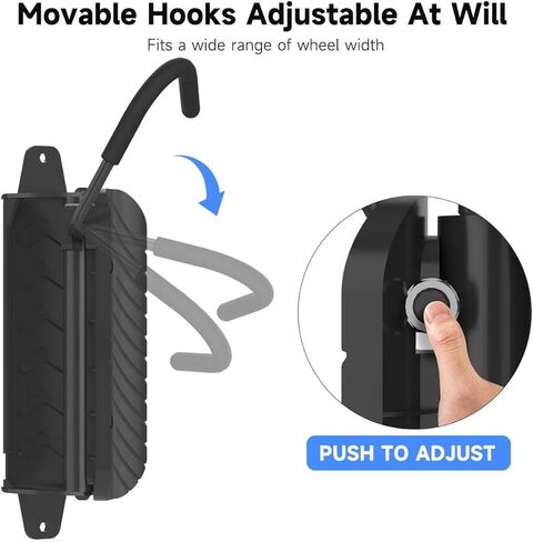 Suptek 2 عبوات من جدار رف الدراجة العمودي - شماعات دراجة مرآب للجراج الشاقية للتخزين الداخلي ، يسهل تعليقها وفصلها ، تدعم ما يصل إلى 132 رطل ، BYPA01-2 in Kuwait