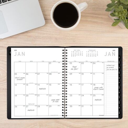 AT-A-GLANCE 2026 Planner, Monthly, 7" x 8.75", Medium, Contemporary, Black (70120X0526) in Kuwait