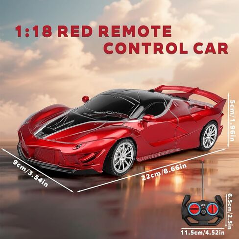 Remote Control Racing Car, 1:18 High Speed RC Cars Toys for Boys Girls, Vehicle Toy with Lights & Controller, Christmas Birthday Gifts for Kids Age 3+ (Pink) in Saudi Arabia