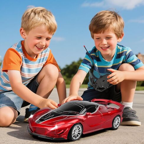 Remote Control Racing Car, 1:18 High Speed RC Cars Toys for Boys Girls, Vehicle Toy with Lights & Controller, Christmas Birthday Gifts for Kids Age 3+ (Pink) in Saudi Arabia