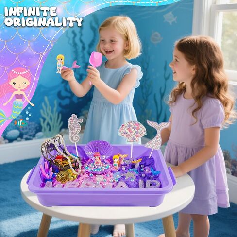 Bbiamsleep Dinosaur Sensory Bin, 147 Pcs Dinosaurs Sand Kit with Sandbox 2.2 lbs Color Sensory Sand 10 Dinosaur Mould 9 Tools Dinosaur Sensory Bin Fillers for Birthday Party in Saudi Arabia