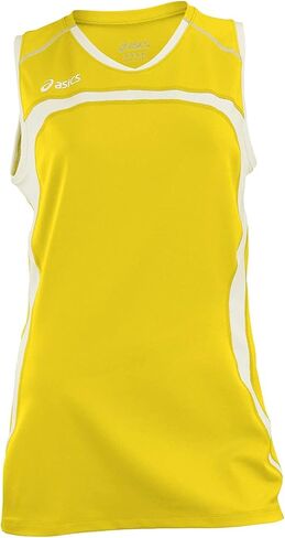 ASICS Women's Ace Jersey (X-Small, Gold/White) in Saudi Arabia