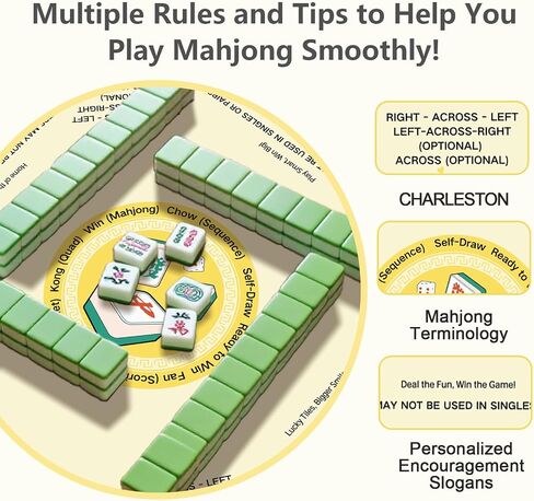 Mahjong Mat for Table with Learning Rules 35x35 Inch Non-Slip Noise Reduction Mahjong Mat for Mahjong Poker Board Games Dominoes and Card Games(with Mahjong Keychain&Carrying Bag, Pink) in Saudi Arabia