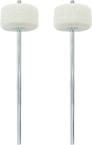 Double Kick Bass Drum Pedal Beater Mallet, Dual Sided Foot Pedal Beater with Stainless Steel Shaft, Drum Percussion Instrument Accessory Part - 1 Pack Black in Kuwait