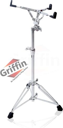Griffin Stand-Up Snare Drum Stand (Extended XHeight Edition) – Tall Adjustable Chrome Hardware for Practice Pads, Drum Kits & Concert Use in Saudi Arabia